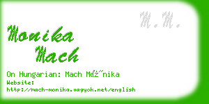 monika mach business card